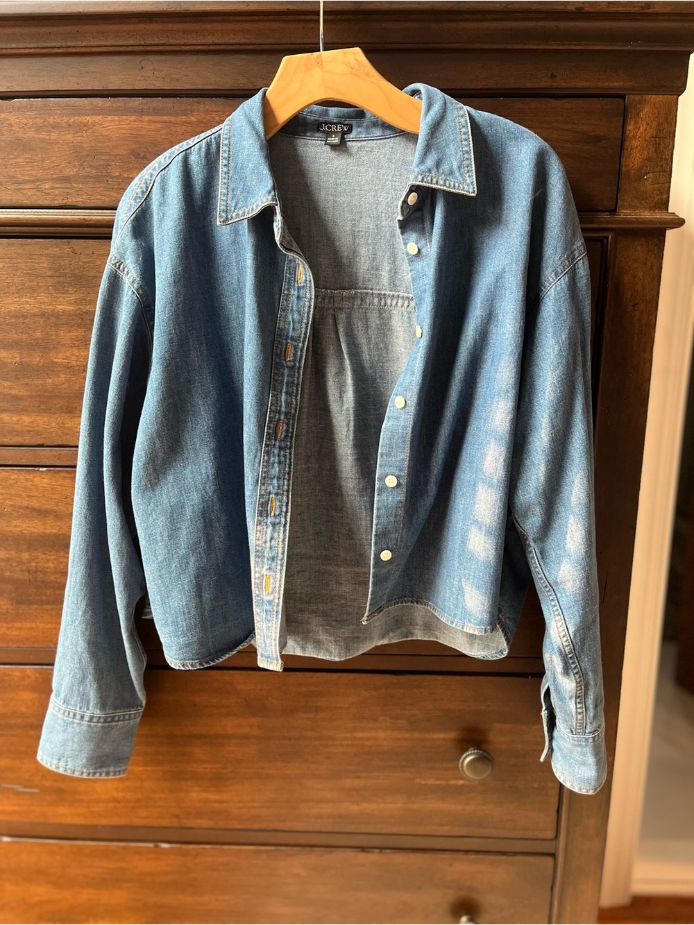 J. Crew Medium Blue Denim Shirt Jacket